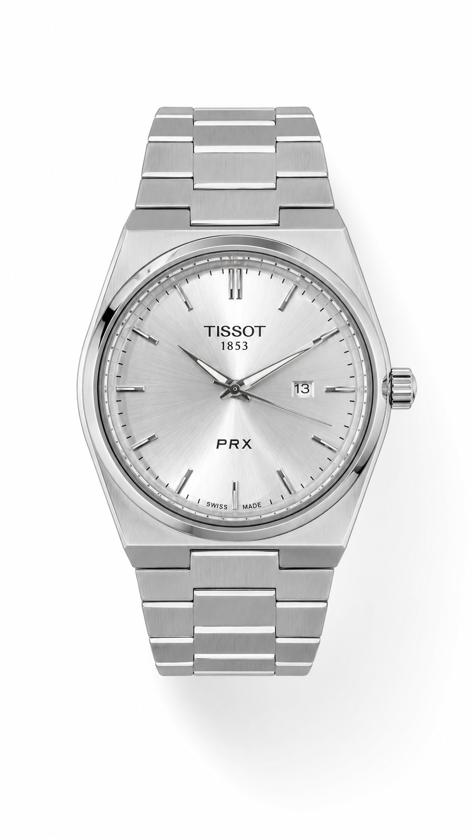 Tissot PRX – Silver Dial | Silver Steel Chain