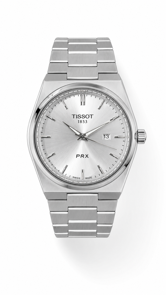 Tissot PRX – Silver Dial | Silver Steel Chain