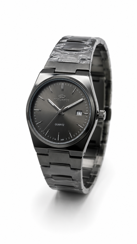 ELEGANCE Quartz Black Dial Black Watch