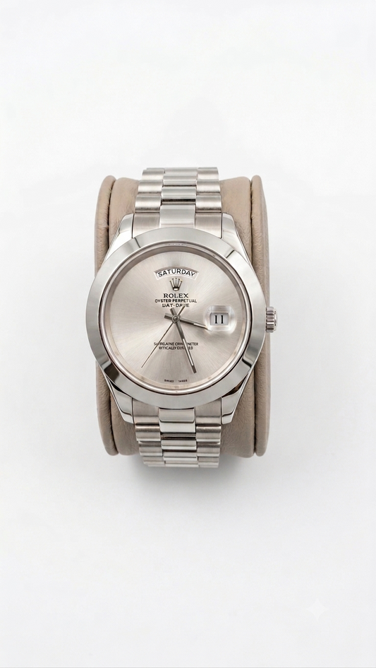 Rolex Oyster Perpetual Day-Date: A Symphony of Silver Elegance