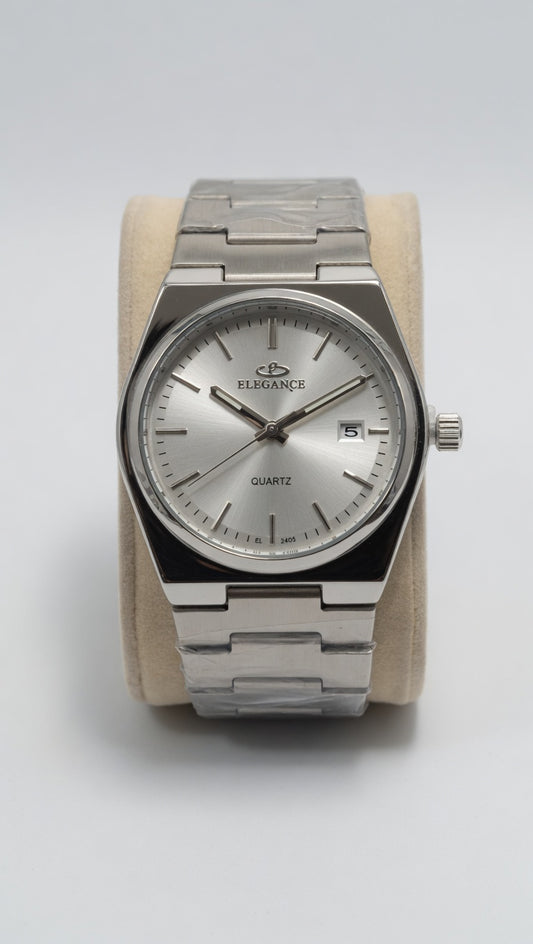 ELEGANCE Quartz Silver Dial Silver Watch